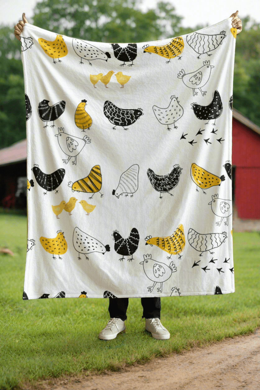 Chickens: Super Soft, Cozy, Velvety Fleece, Lightweight and So Adorable, Plush Blanket