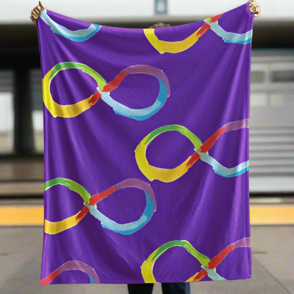 Infinity Symbol blanket - Neurodiversity Infinity Cozy Plush Fleece Blanket