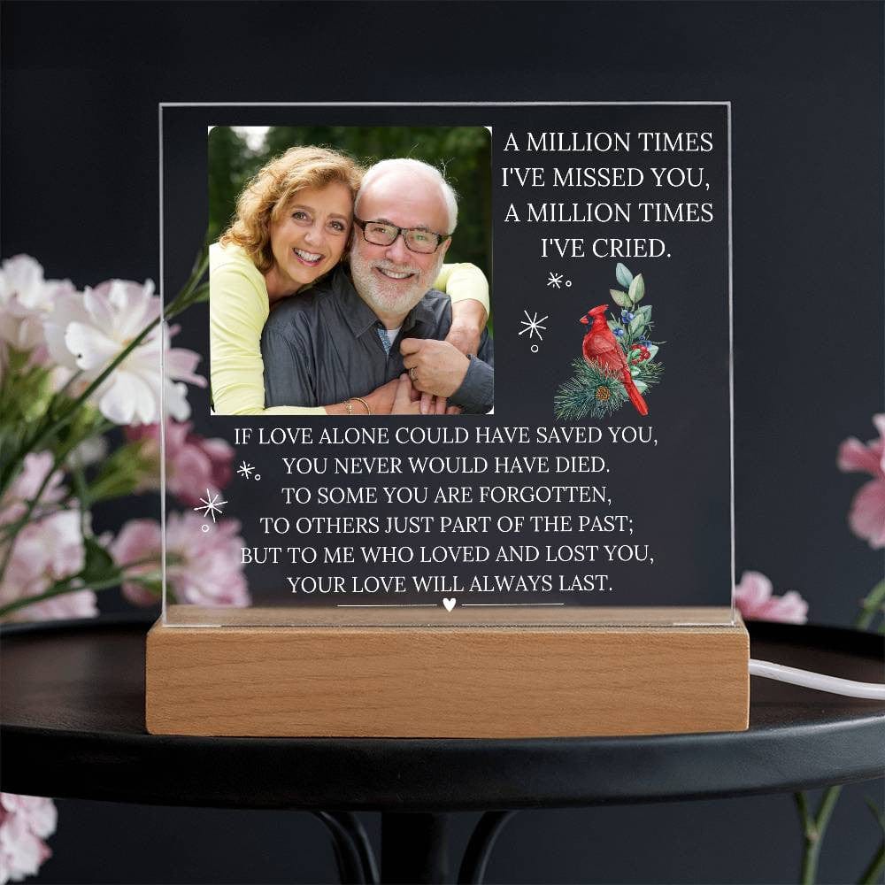 Memorial Acrylic Night Light Personalized Memory Plaque