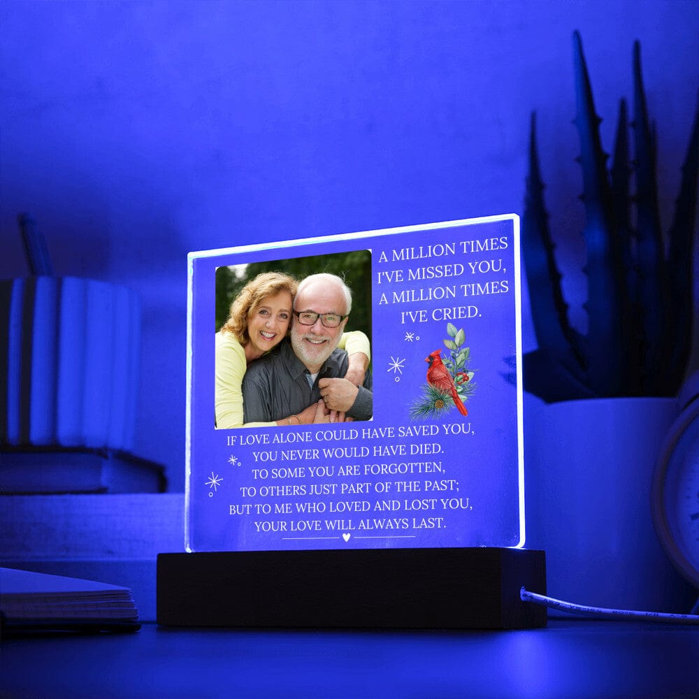 Memorial Acrylic Night Light Personalized Memory Plaque