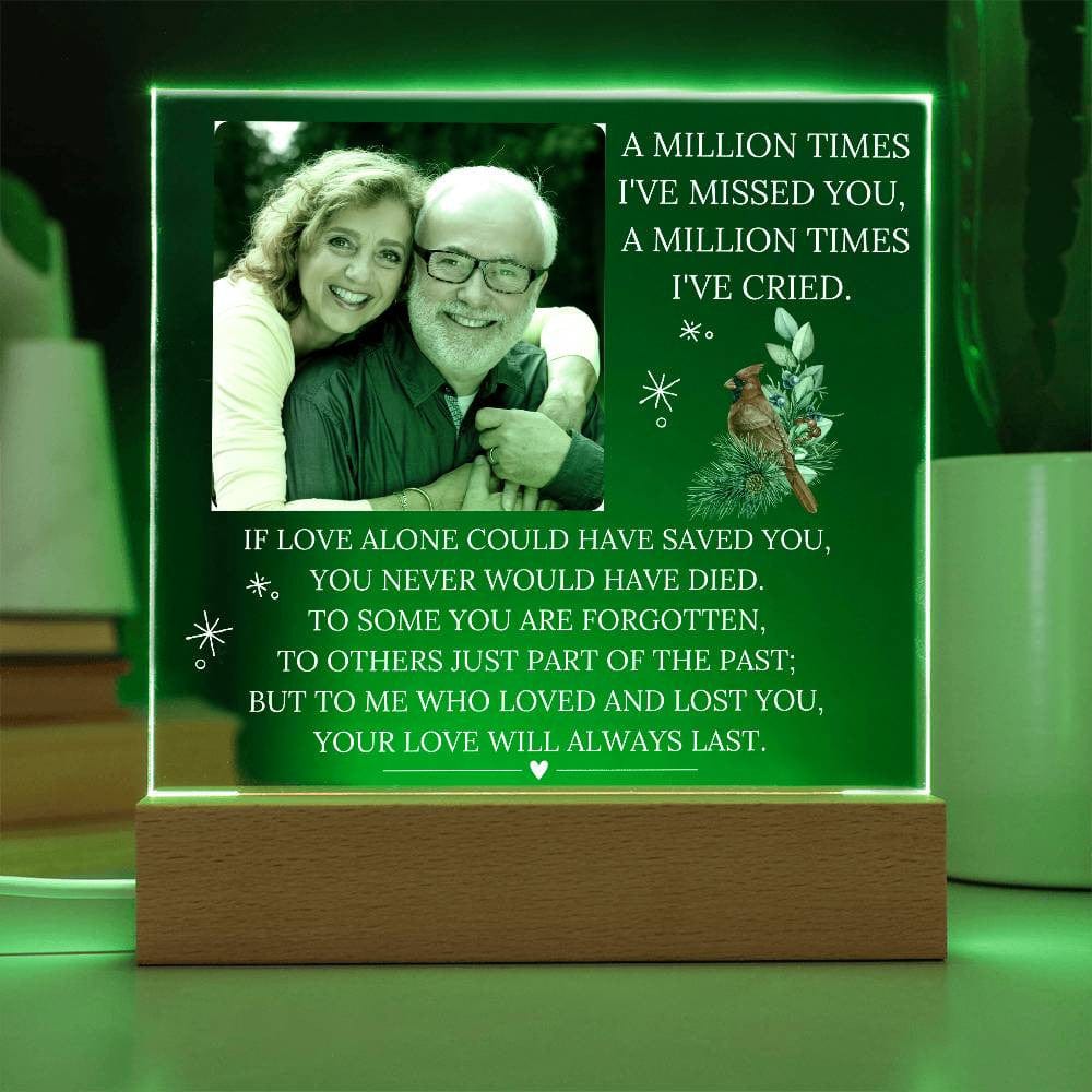 Memorial Acrylic Night Light Personalized Memory Plaque