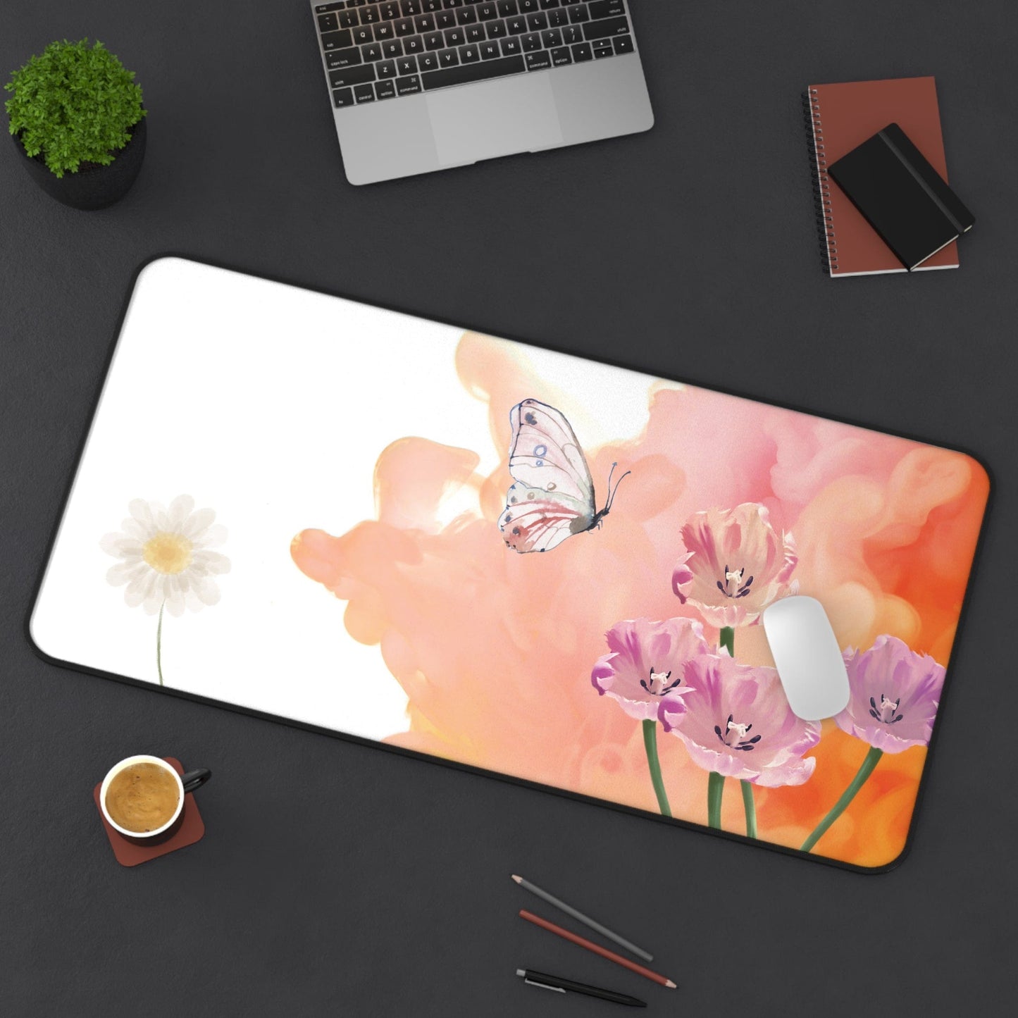 Watercolor Mousepad, Desk Mat: Life Should be Beautiful