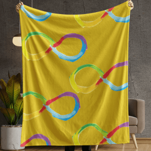 Infinity Symbol blanket - Neurodiversity Infinity Cozy Plush Fleece Blanket - 50x60