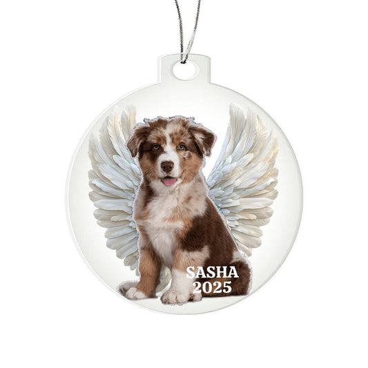 Unique Pet Memorial Acrylic Ornament Plaque. Personalized.