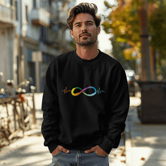 Autism Neurodiverse Rainbow Infinity Autism Sweatshirt, Autistic Pride, ABA Therapist Gift, Subtle Autism Awareness/Neurodiversity Shirt