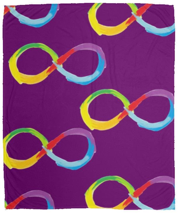 Infinity Symbol blanket - Neurodiversity Infinity Cozy Plush Fleece Blanket - 50x60