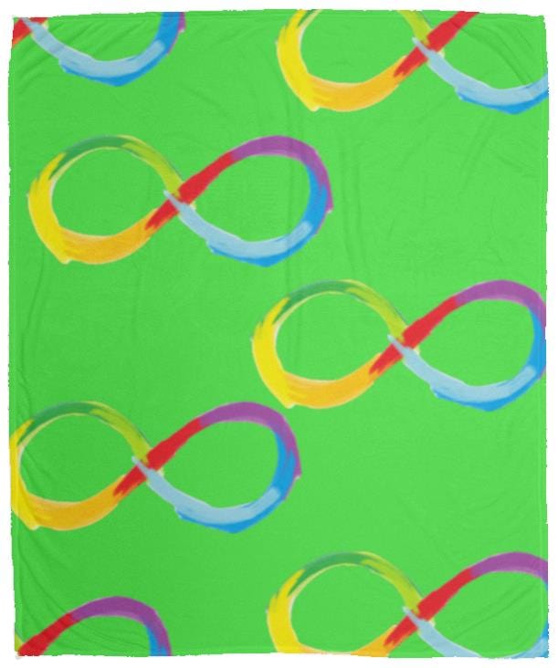 Infinity Symbol blanket - Neurodiversity Infinity Cozy Plush Fleece Blanket - 50x60