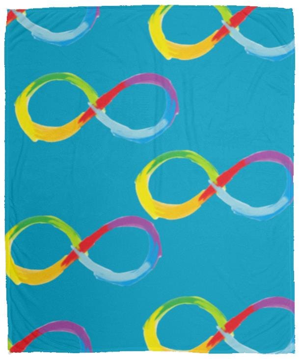 Infinity Symbol blanket - Neurodiversity Infinity Cozy Plush Fleece Blanket - 50x60