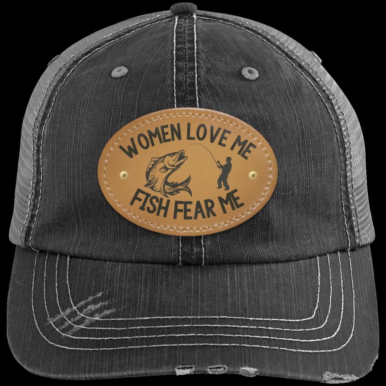 Women Want Me Fish Fear Me Embroidered Baseball Cap Hat in 15