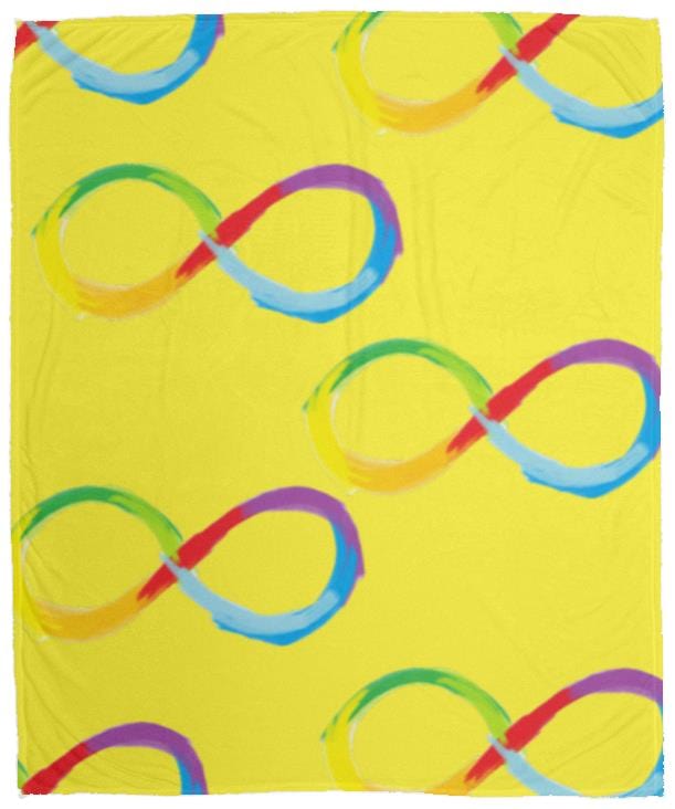 Infinity Symbol blanket - Neurodiversity Infinity Cozy Plush Fleece Blanket - 50x60