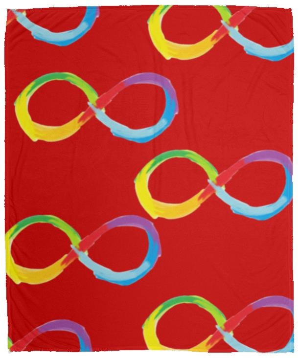 Infinity Symbol blanket - Neurodiversity Infinity Cozy Plush Fleece Blanket - 50x60