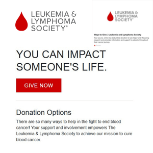 Donate to The Leukemia & Lymphoma Society (LLS) ONLY WITH PURCHASE