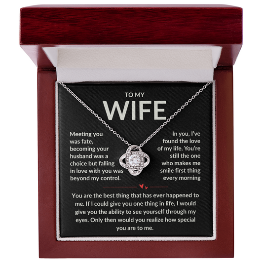 A Gift To The Wife You Adore and Promised to Love Forever Stunning Pendant and Message Card
