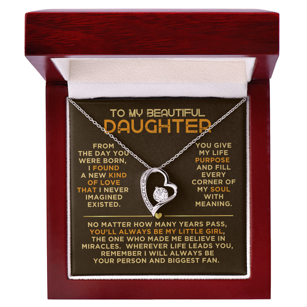 Beautiful Daughter Love Heart Necklace