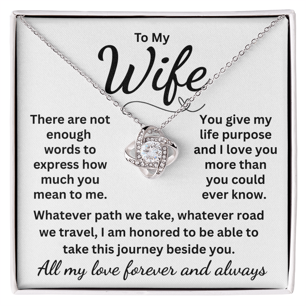 Love Knot Necklace and Message Card