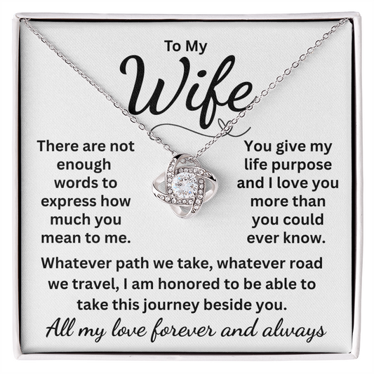 Love Knot Necklace and Message Card