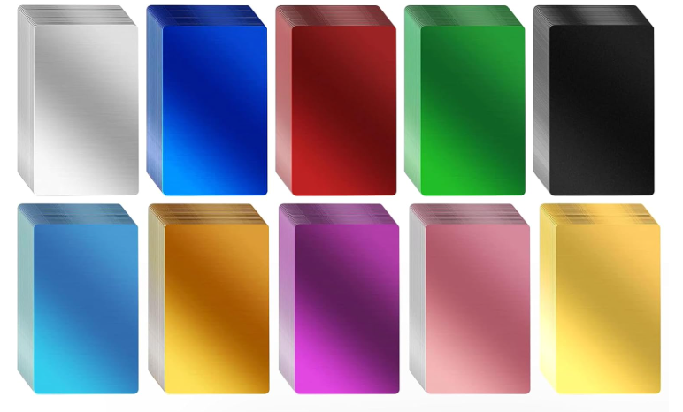 Medical ID cards for car and wallet, SIX Custom engraved emergency contact, Aluminum personalized medical alert ICE card for medical conditions and more  - 2 Sides, laser engraved