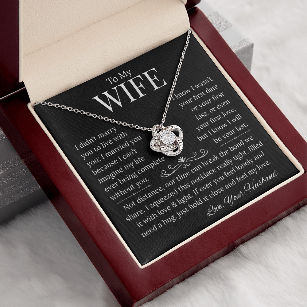 Mahogany Box, necklace and message card
