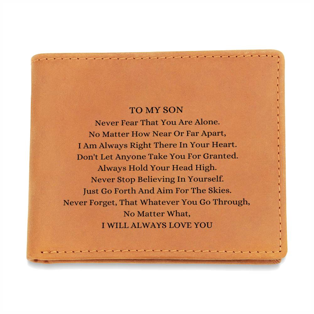To My Son, Engraved Wallet