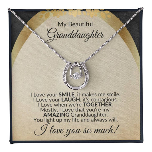 Lucky in Life Granddaughter Necklace for Her