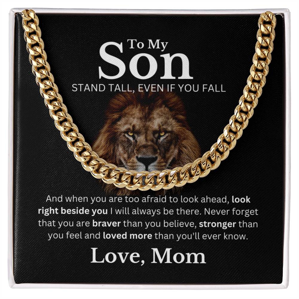 To My Son Stand Tall Even If You Fall Love Mom