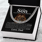 Son, Love Dad, Never Forget I Love You Cuban Chain