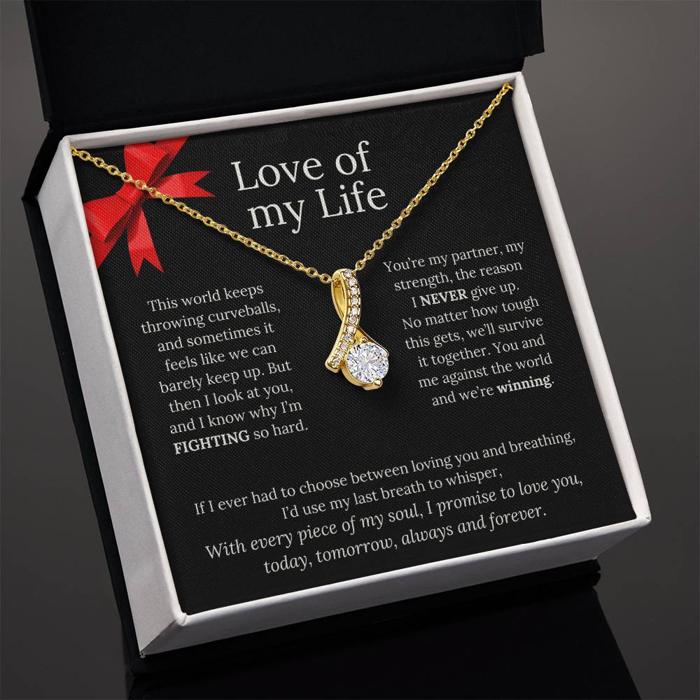 MBB115 Alluring Beauty Necklace and Message Card, Love of my life