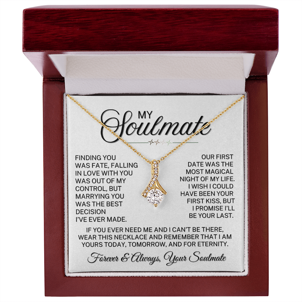Soulmate, Finding You Was Fate My Darling, Message Card and Jewelry Pendant