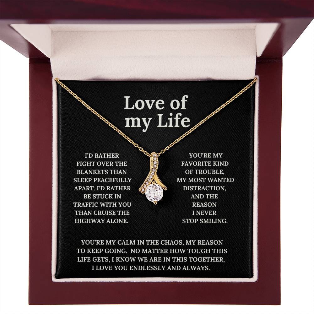 To the Love of My Life Alluring Beauty Pendant and Message Card