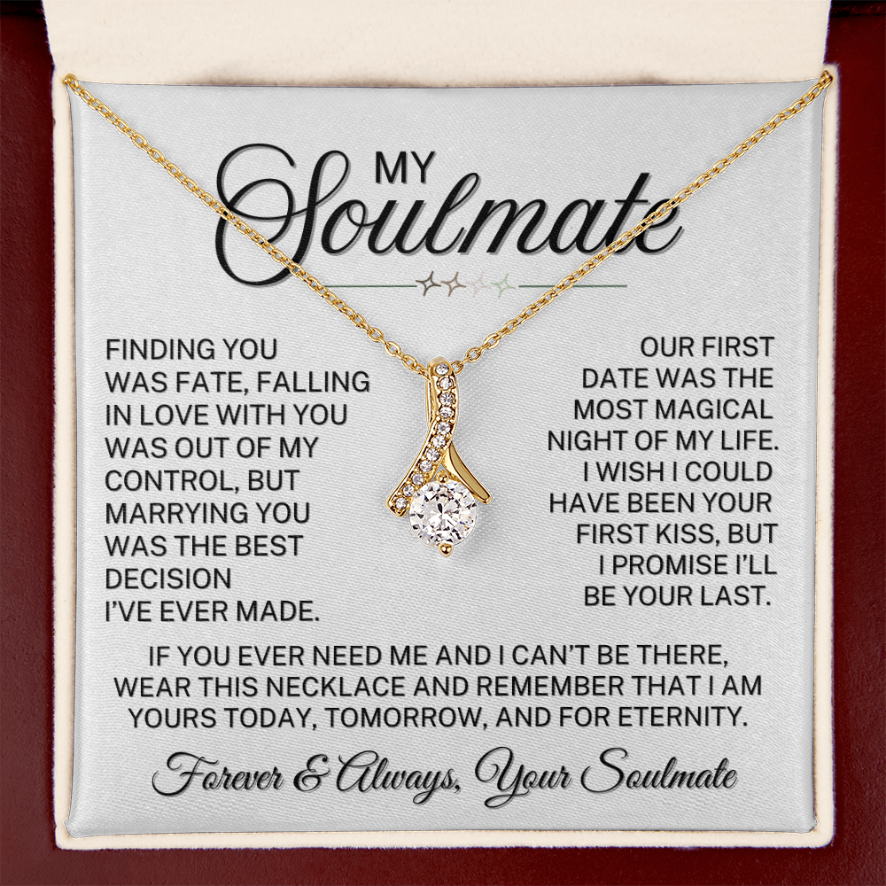 Soulmate, Finding You Was Fate My Darling, Message Card and Jewelry Pendant