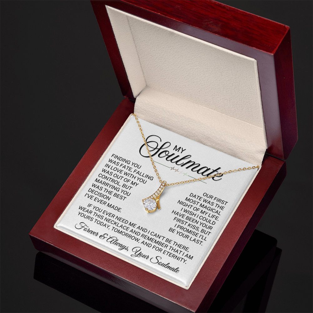 Soulmate, Finding You Was Fate My Darling, Message Card and Jewelry Pendant