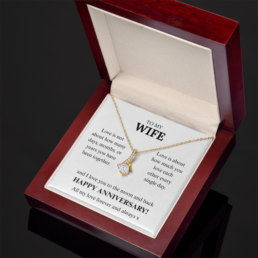 To My Wife on our Anniversary, Love you to the moon and back