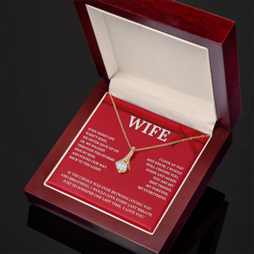 To My Wife Alluring Beauty Necklace and Message Card <3