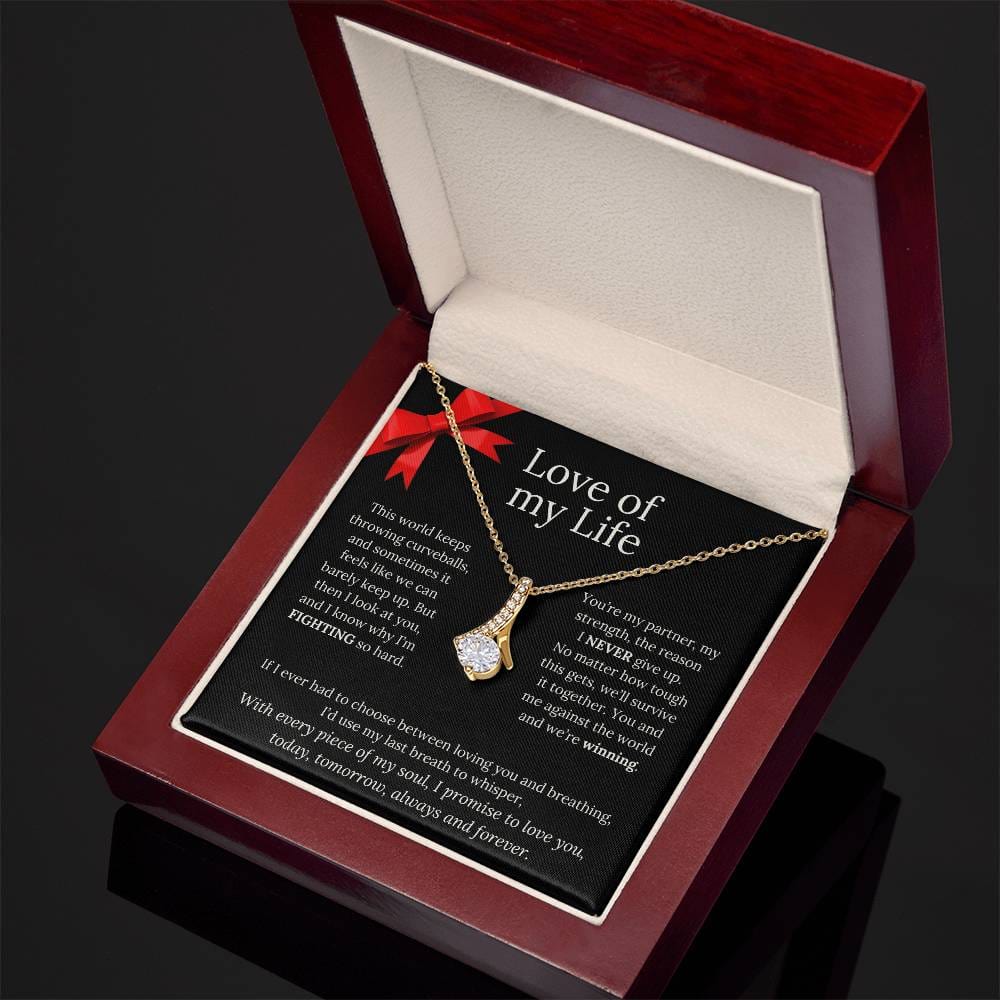 MBB115 Alluring Beauty Necklace and Message Card, Love of my life