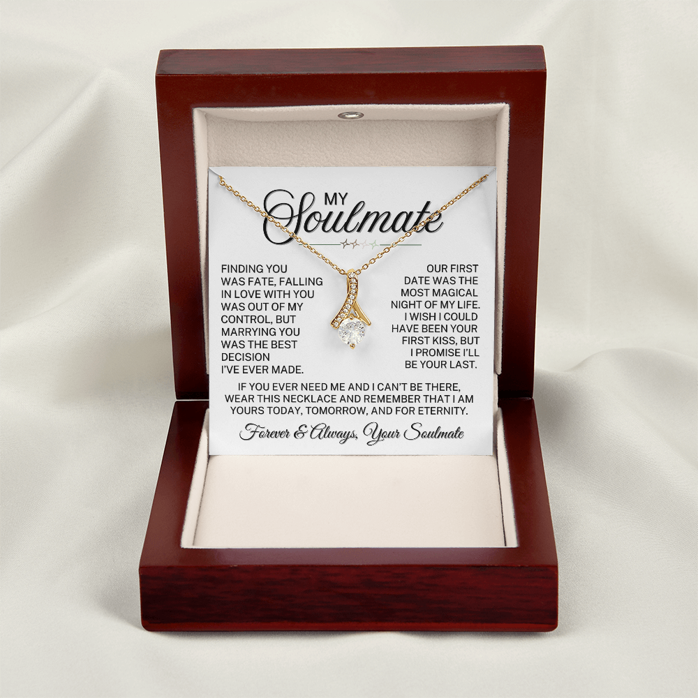 Soulmate, Finding You Was Fate My Darling, Message Card and Jewelry Pendant