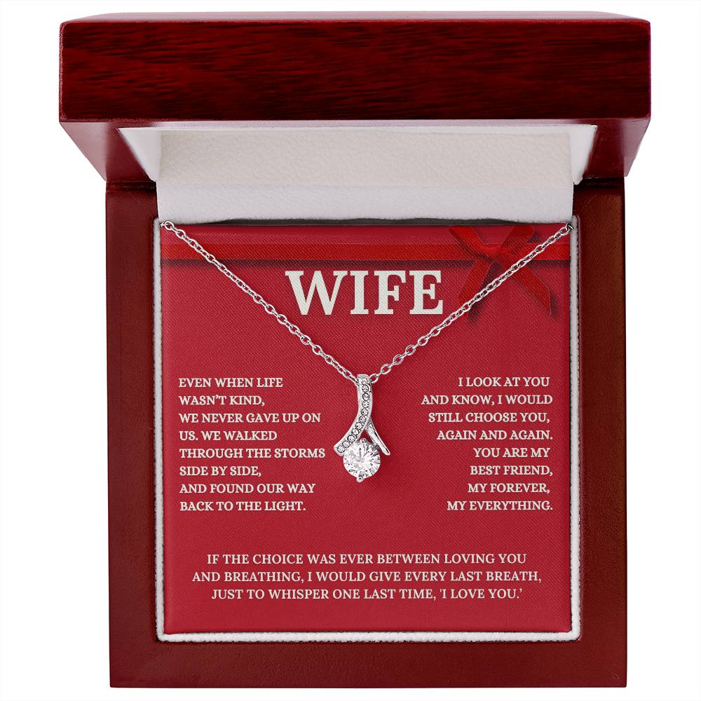 To My Wife Alluring Beauty Necklace and Message Card <3