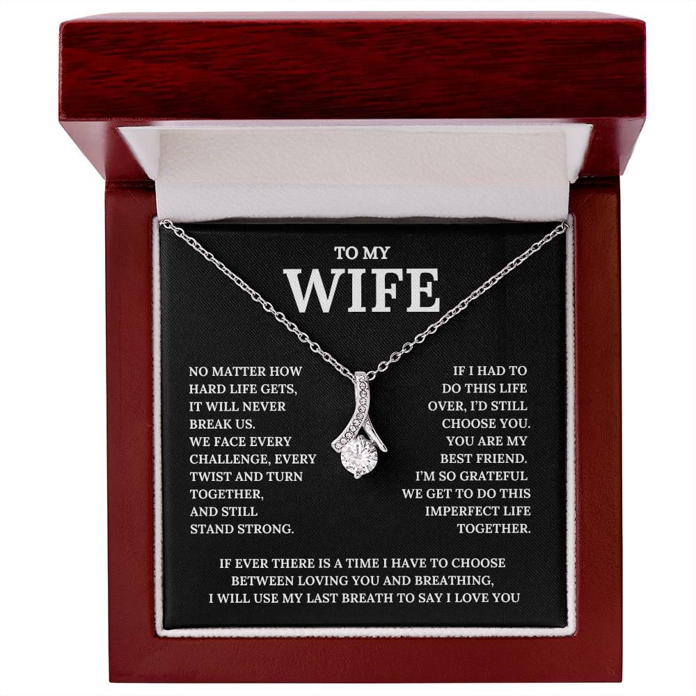 To My Wife, I Am Grateful To Do This Life With You | Pendant and Message Card