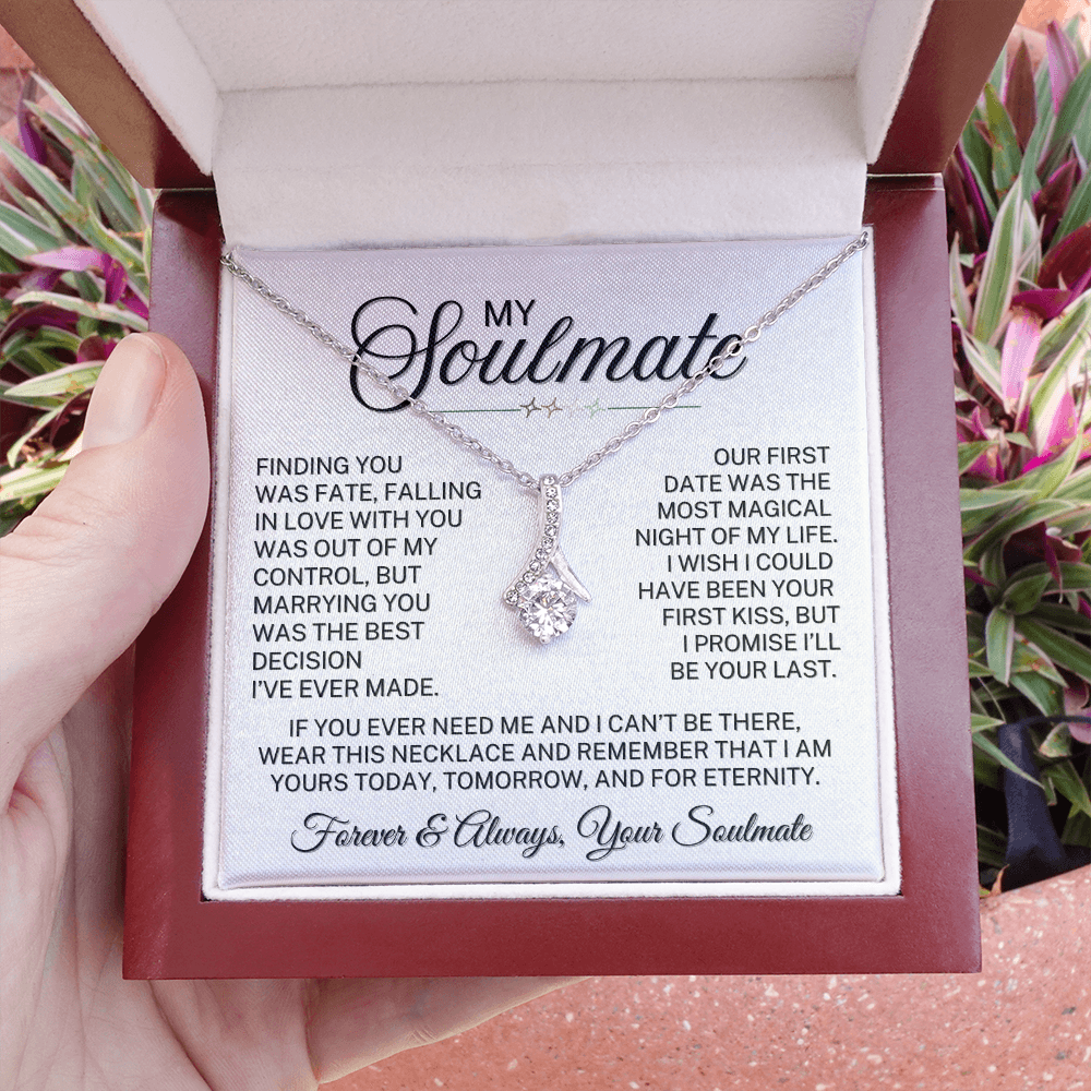 Soulmate, Finding You Was Fate My Darling, Message Card and Jewelry Pendant