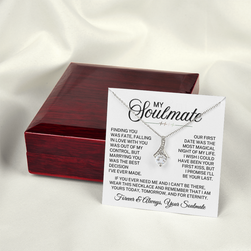 Soulmate, Finding You Was Fate My Darling, Message Card and Jewelry Pendant