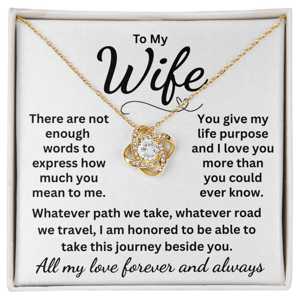 A Gift For Your Beautiful Wife, No Matter the Occasion. A Heartfelt Message Card and Stunning Necklace