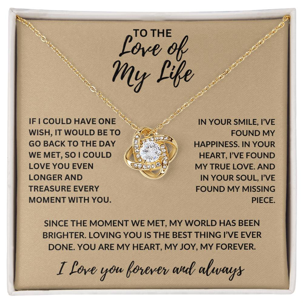 Give the Perfect Gift to the Love of Your Life | Love Knot Pendant and Message Card MBB088