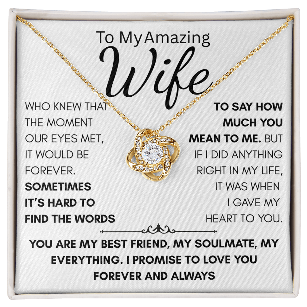 Your Wife, Your Best Friend, Your Forever, this gift reminds her every day how much you love her.