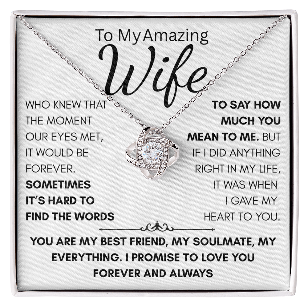 Your Wife, Your Best Friend, Your Forever, this gift reminds her every day how much you love her.