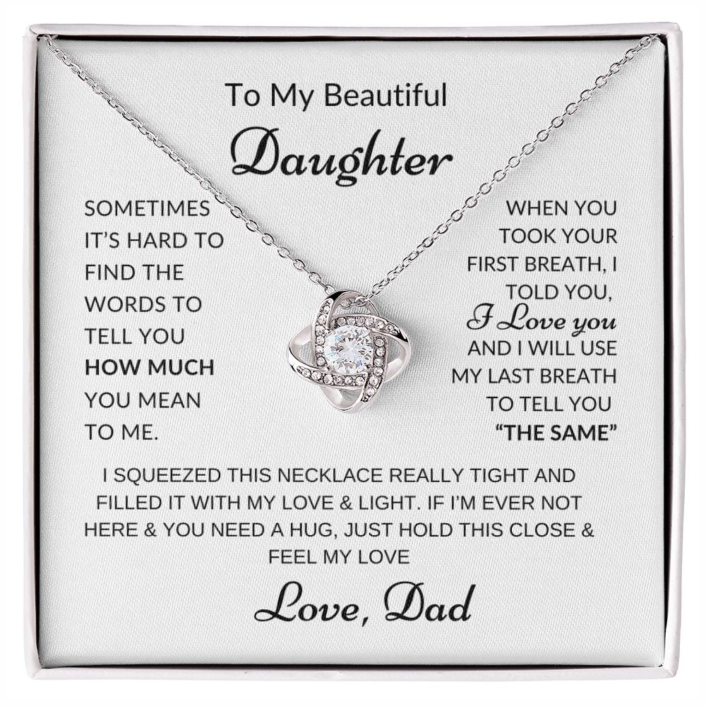 Daughter - First & Last Breath - Love Dad Necklace