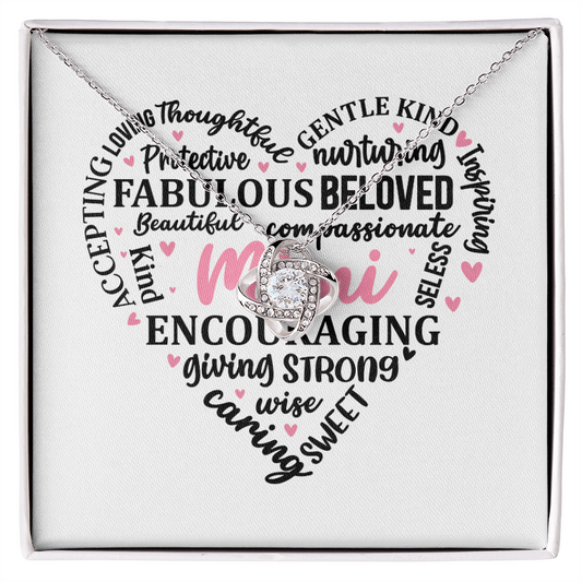 A Special gift for Mimi message card and necklace to show how much you love and appreciate her