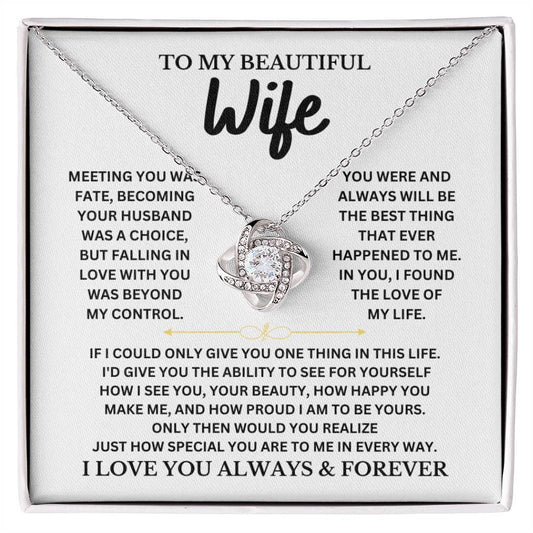 Wife, I Love You Always & Forever Necklace