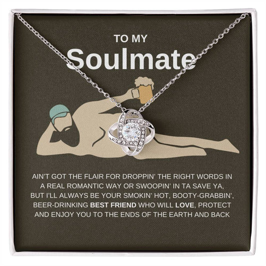 Soulmate Fun Flirty Love You To The ... Love Knot Necklace