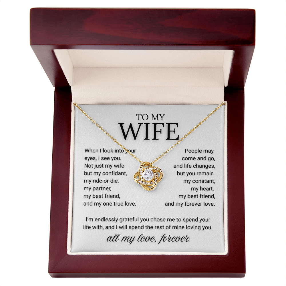 To My Wife, My Love, Stunning Necklace and Message Card A Gift To Make Every Day Special