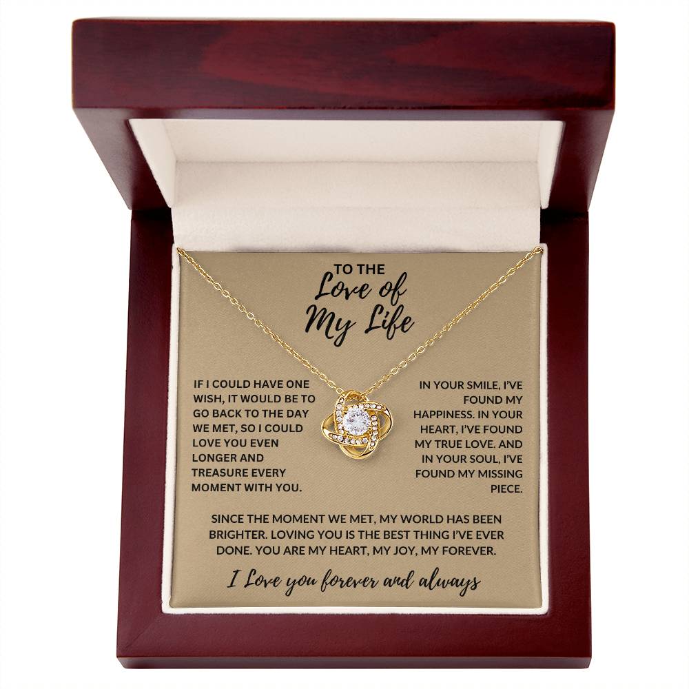 Give the Perfect Gift to the Love of Your Life | Love Knot Pendant and Message Card MBB088