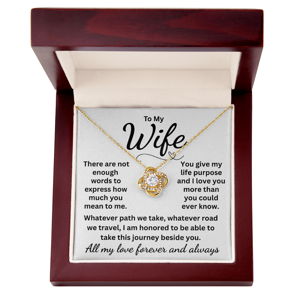 A Gift For Your Beautiful Wife, No Matter the Occasion. A Heartfelt Message Card and Stunning Necklace